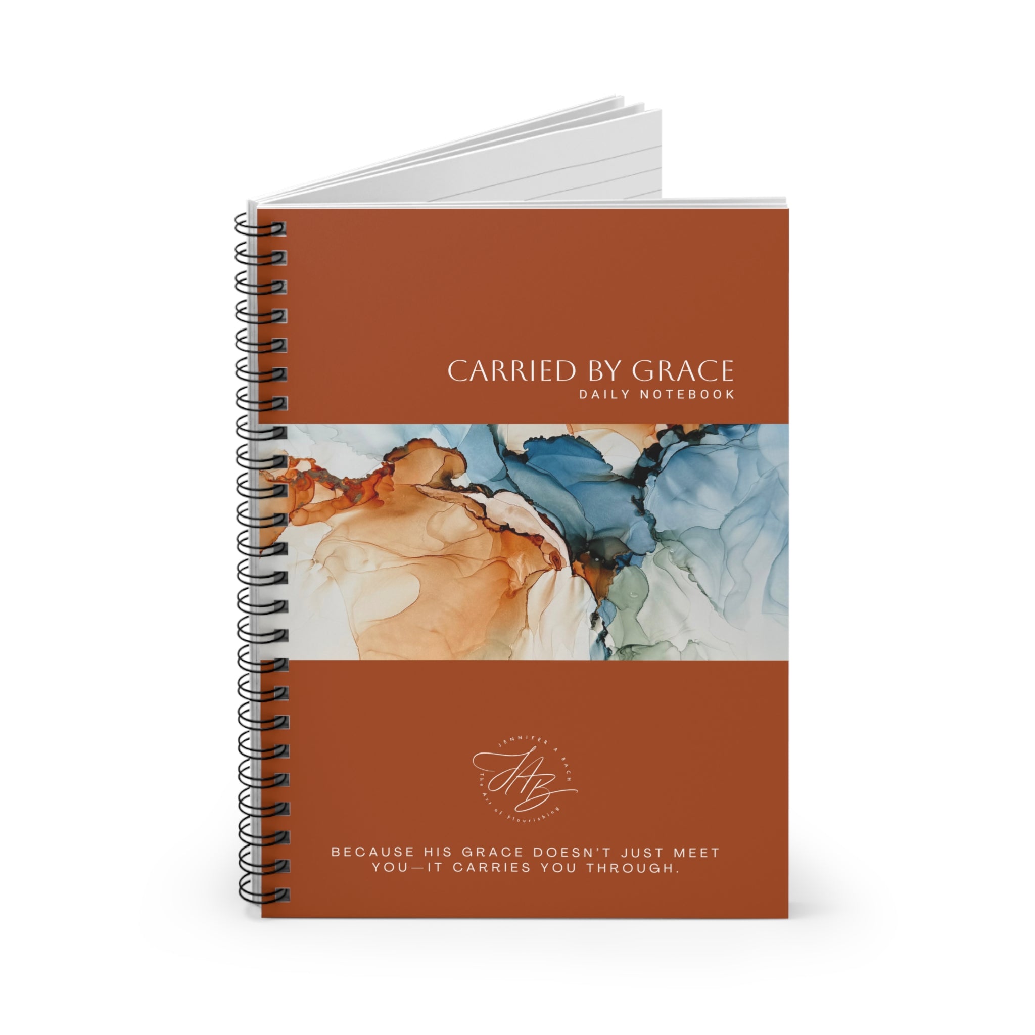Inspirational Spiral Notebook - Carried by Grace