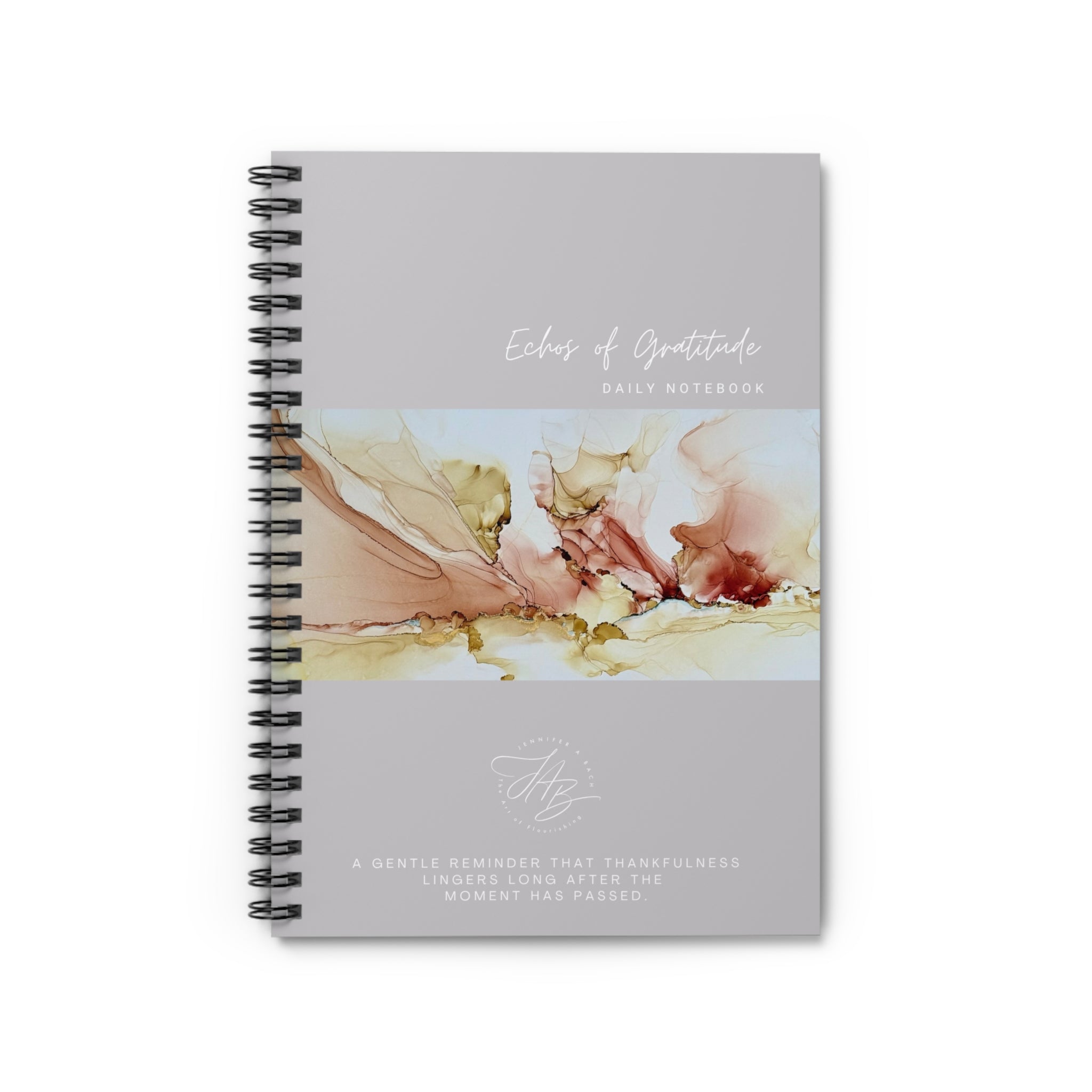 Echoes of Gratitude Spiral Notebook - Daily Reflection Journal